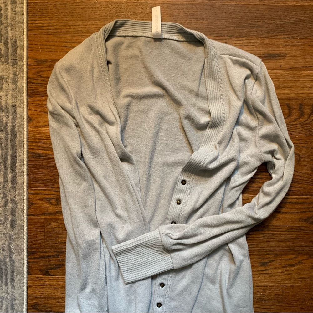 Gray Button Cardigan